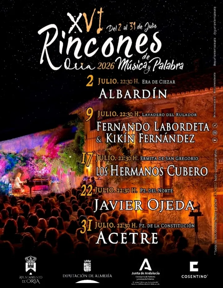 Rincones De Música Y Palabra Oria 2026: Acetre